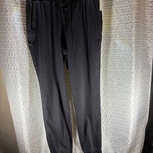 All in Motion Womens M Soft Stretch Jogger Pants Heathered Black Drawstring